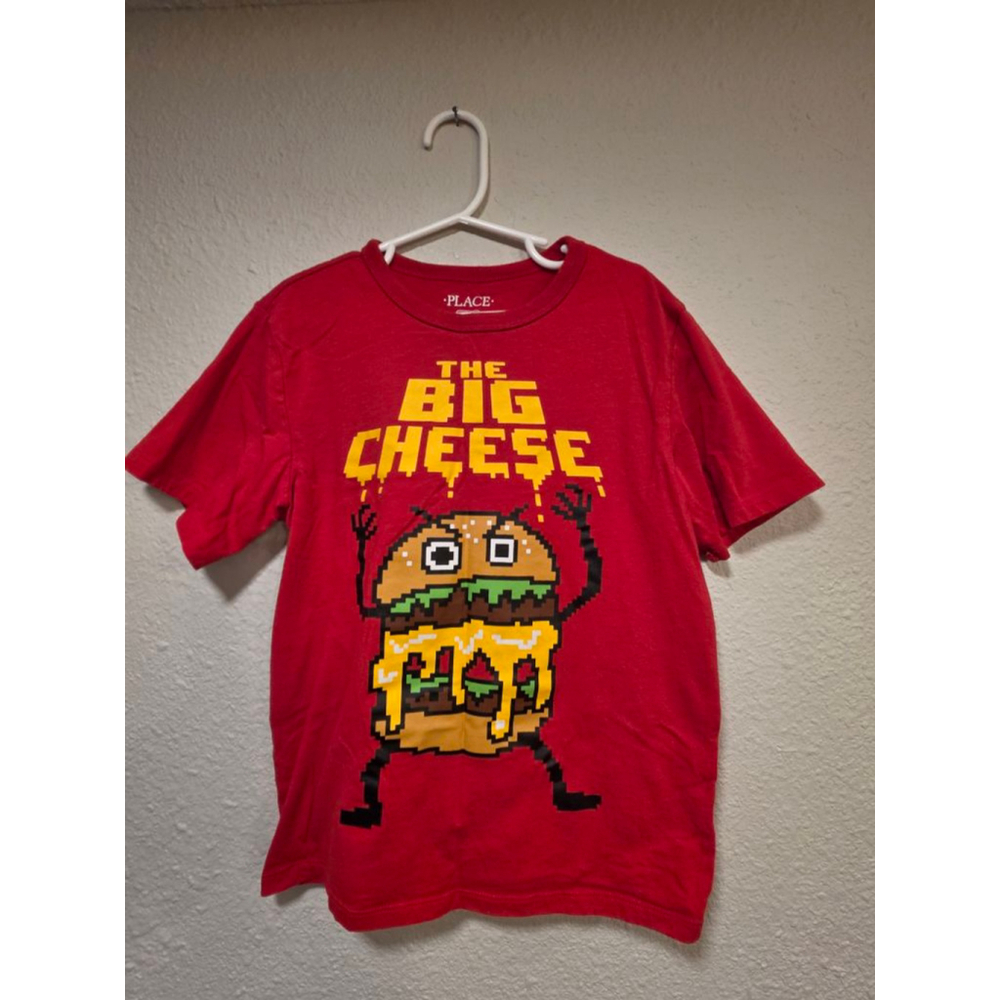 Kids Cheeseburger Red Childrens Place Shirt Size M (7/8)